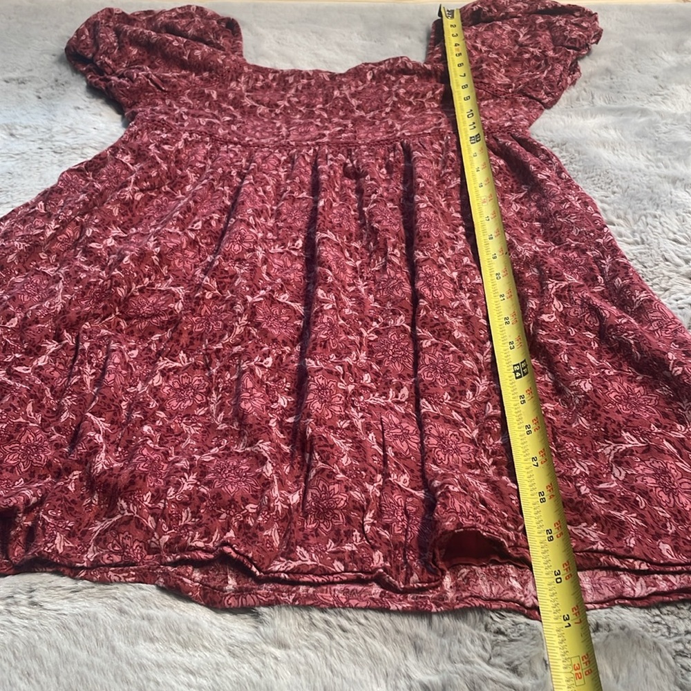 American Eagle Red Wine Patterned Mini Dress - image 4